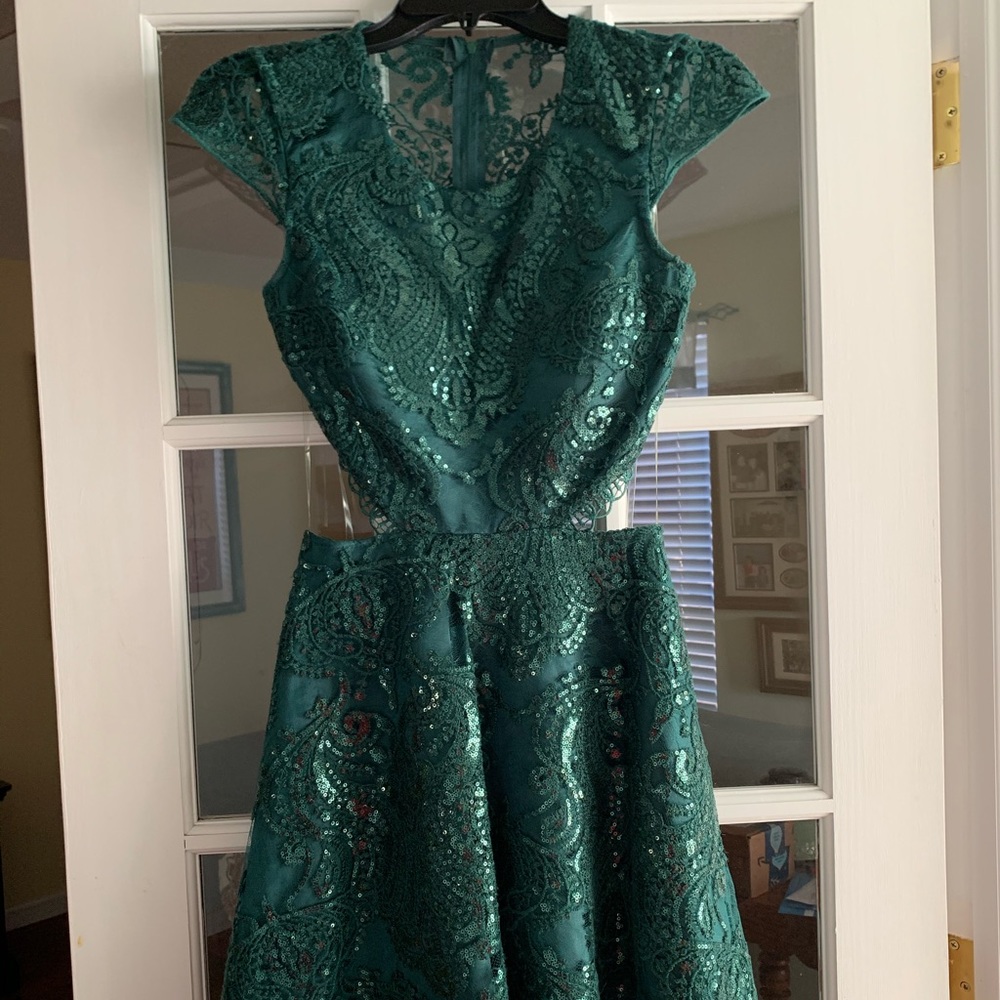 Emerald green formal dress
